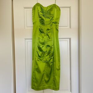 Lime Green Strapless cache dress size 2